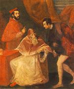 Pope Paul III with his Nephews Alessandro and Ottavio Farnese ar